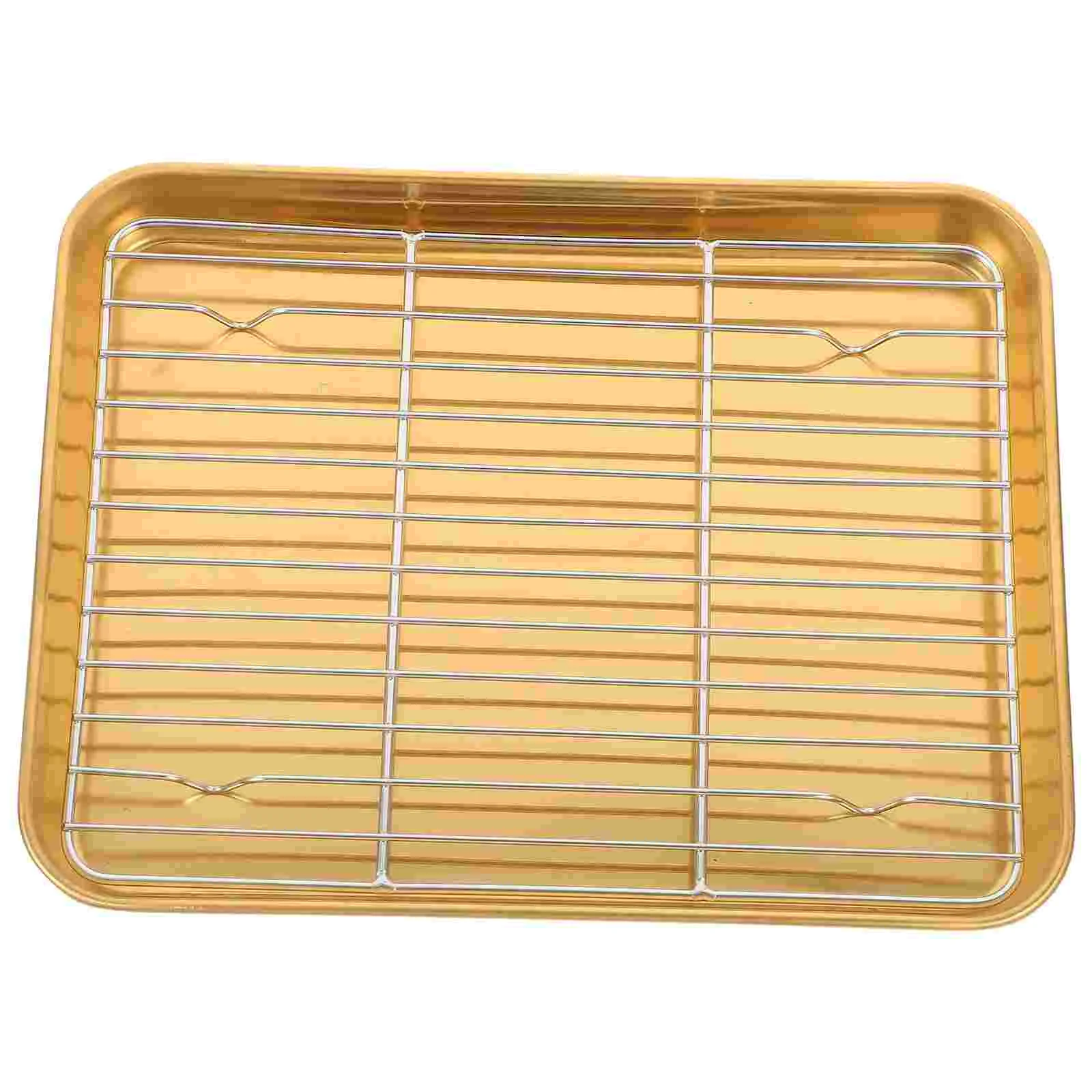 

Stainless Steel Bakeware Restaurant Baking Tool Premium Pan Nonstick Roasting Net Kitchen Supply Grid Steaming Tray with Rack