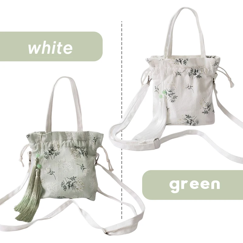 Бамбуковая вышивка в китайском стиле кошелек Холщовая Сумка на шнурке летняя