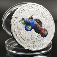 2015 seas amazing wildlife 100 francs silver badge republique du burundi colorful frog painted commemorative coins