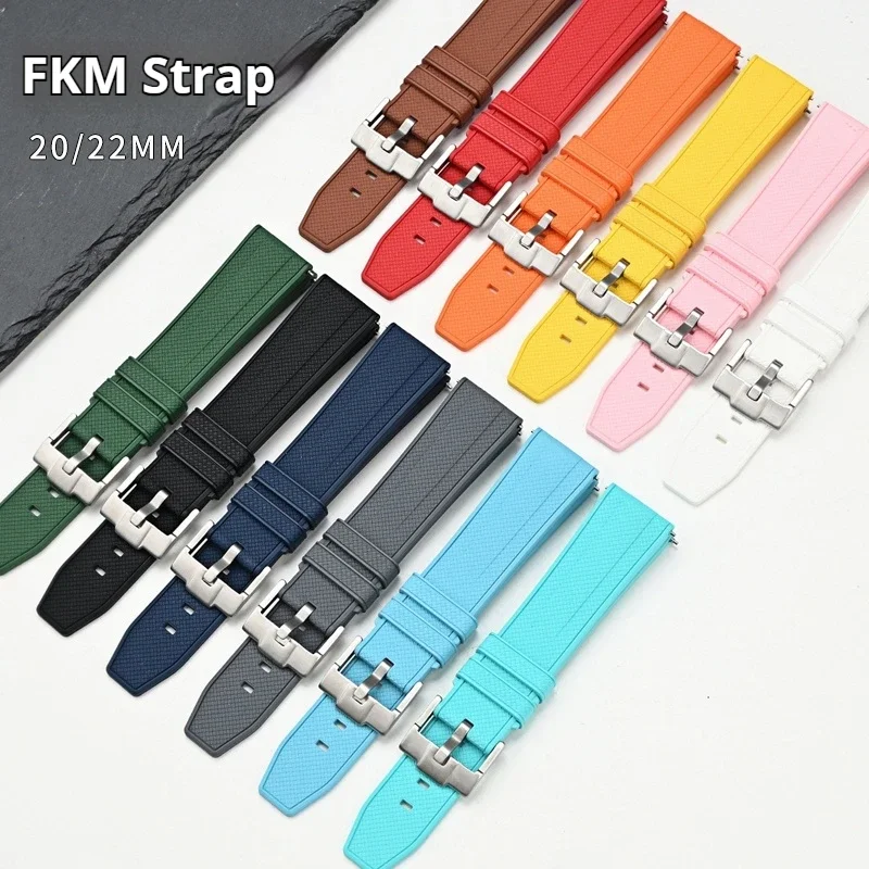 Фото Ремешок из фторкаучука FKM для Omega X Swatch MoonSwatch 20 мм 22 мм, быстросъемная пряжка из нержавеющей стали, ремешок для часов Blancpain №2