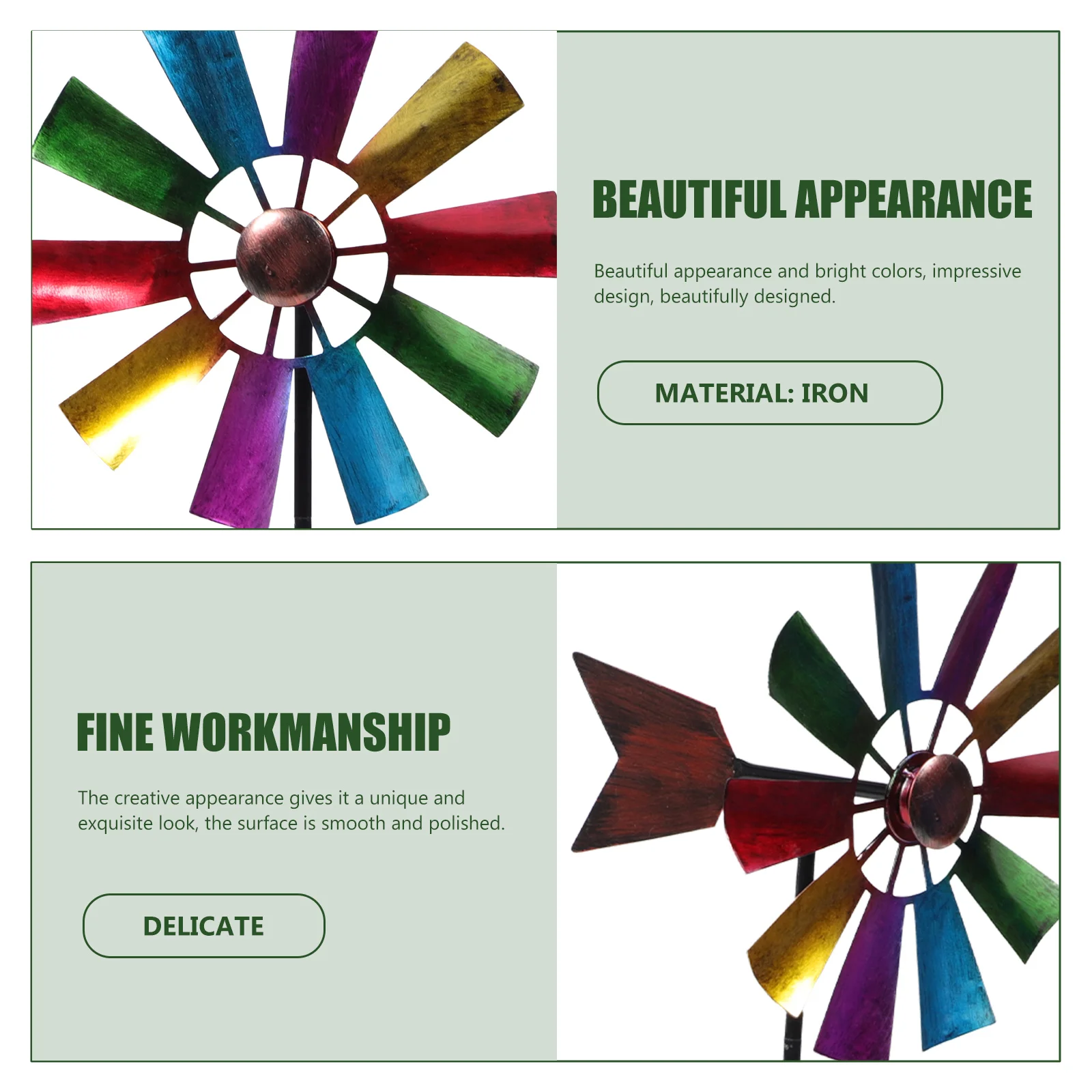 Кованая металлическая ветряная мельница игрушка уличные игрушки декор садовое