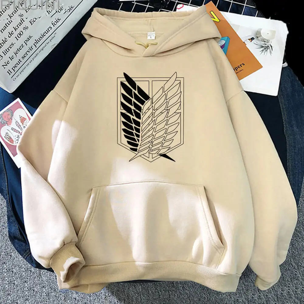 

Boy girls Attack on Titan Japanese Anime Hoodies Shingeki No Kyojin Graphic Printed Pullover Unisex Oversized cosplay costume