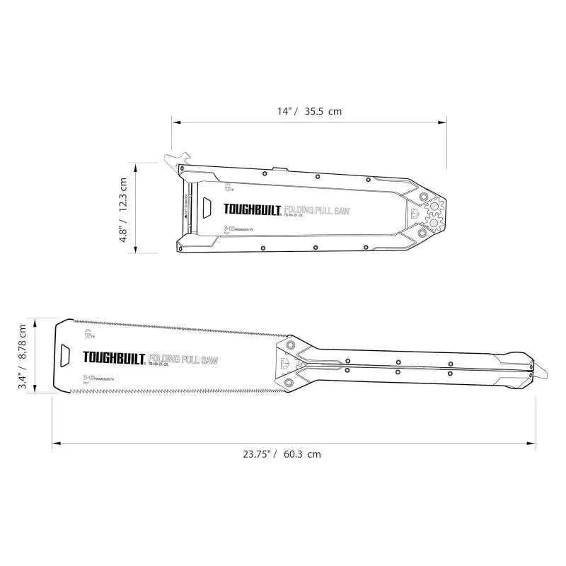 Фото Складная пила ToughBuilt TB-H4-21-2X с прочной стальной рамой для резки древесины №3