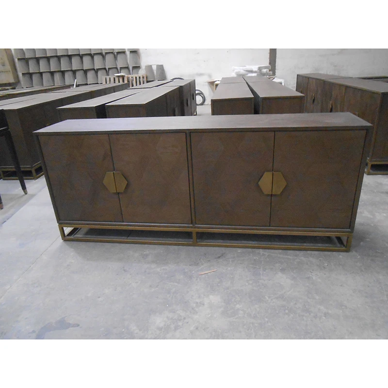 Антикварный классический регенерированный вяз современная гостиная 4-дверный