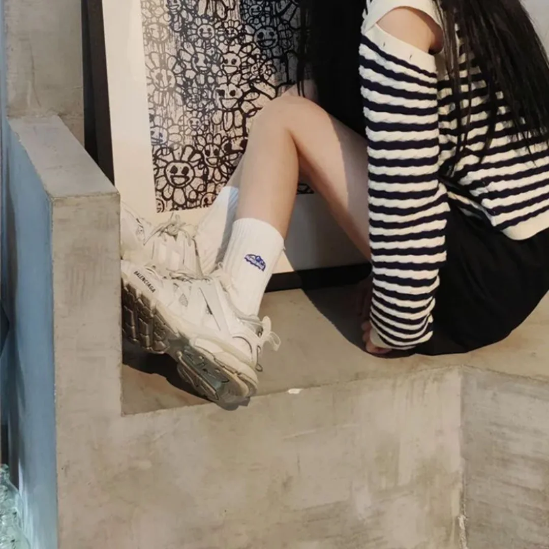 Socks Klein Blue INS Tide Thick Wire Stack Socks Spring Solid Color Tube Socks for Male and Female Couples