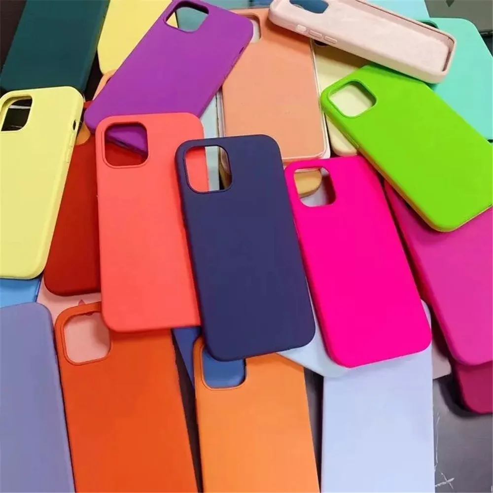 

Official Original Silicone Case For iPhone 13 12 Pro X XS Max XR 7 8 Plus Case For iPhone 12 Mini 11 Pro Max SE 2020 Full Cover