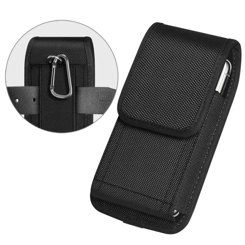 

Tactical Cell Phone Pouch Holster with Free D Shaped Buckle Protable Wallet Card Waist Pack Outdoor Sports Nylon Carrying Case