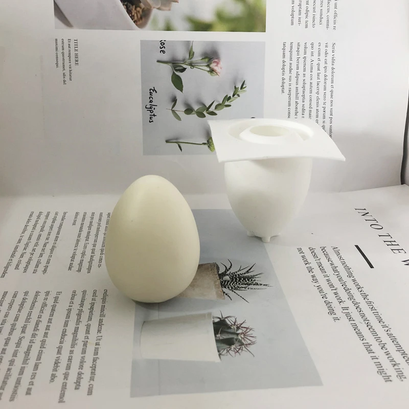 

DIY 3D Simulation Egg Silicone Mold for Candle Making Handmade Mold Cake Baking Mousse Soap Home Decoration