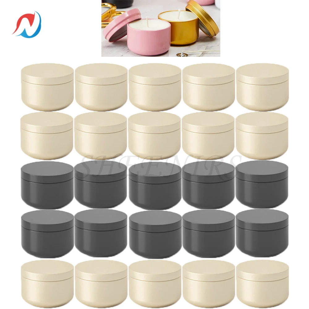 

25 шт., алюминиевая Оловянная круглая свеча, 50 мл