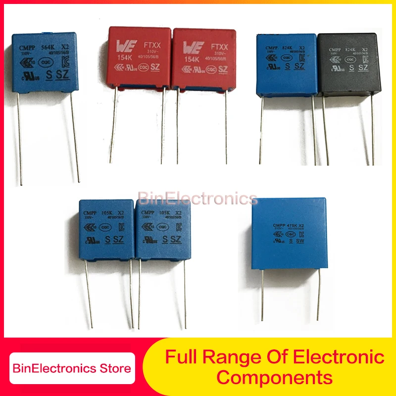 

20PCS/lot South Korea Imported X2 Safety Capacitor 250V 310V 564 684 154 105 475 685 824J 103 105 225 473K 2.2UF 1UF 5.6UF 10NF