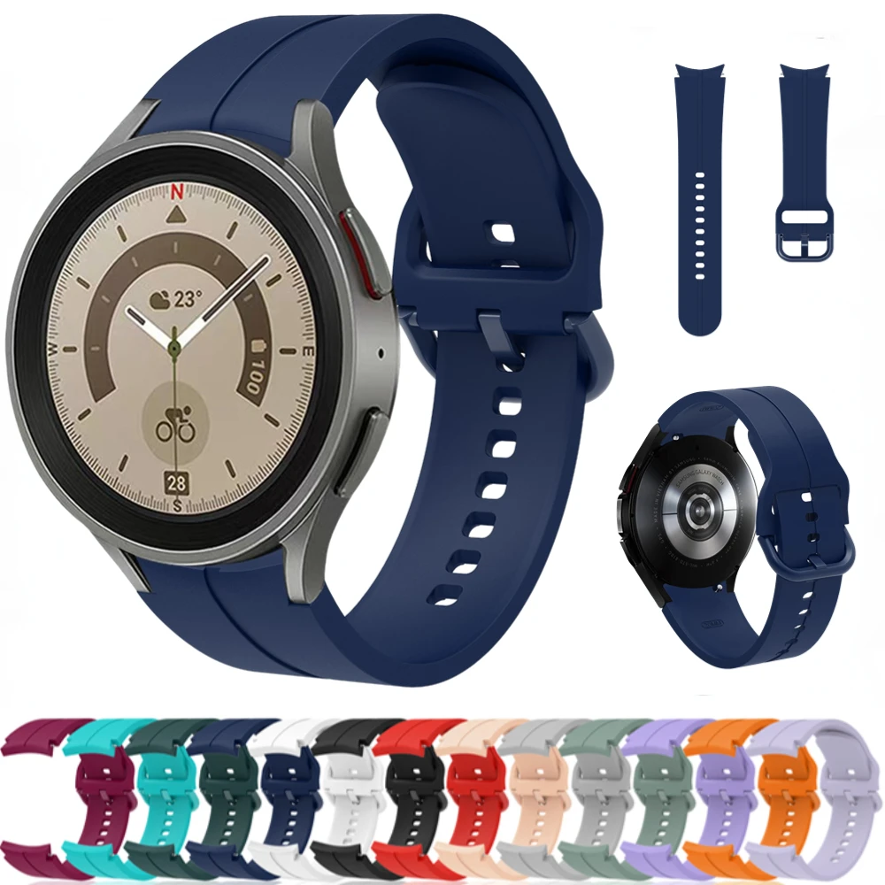 

Original Silicone Strap for Samsung Galaxy Watch 5/4 40mm 44mm/5 Pro 45mm Sports Bracelet Samsung Watch 4 Classic 42mm 46mm Band
