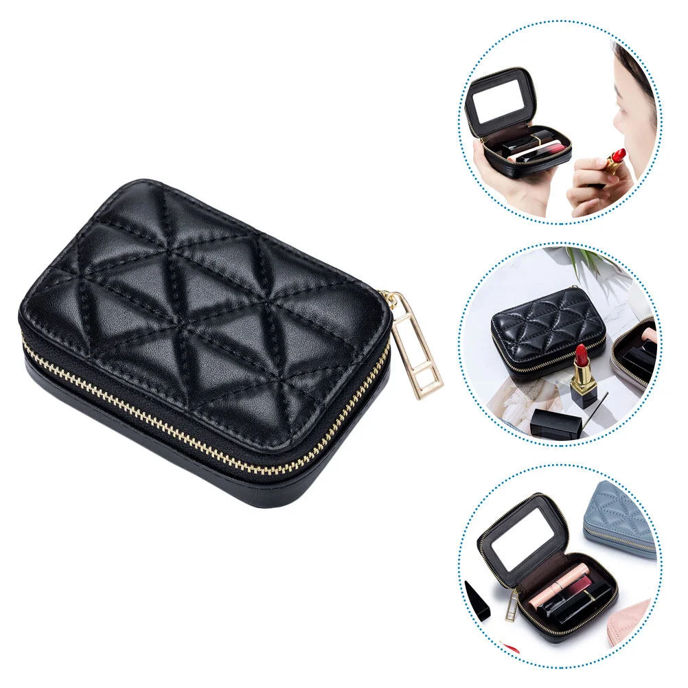 

Ladies Purses Storage Box Pouch Card Small Makeup Lipstick Container Holding Bag Miss