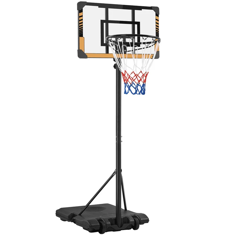 

Adjustment 28'' Width Portable Basketball Hoop for Indoors/Outdoors,Brown