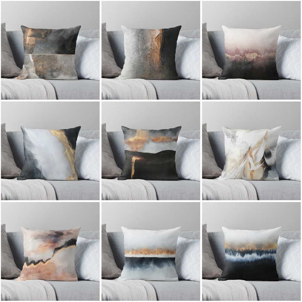 Decorative Home pillow case Cushion covers nordic 45*45 40*40 50x50cm Modern Living Room sofa House 50*50 60*60 abstraction Ink |