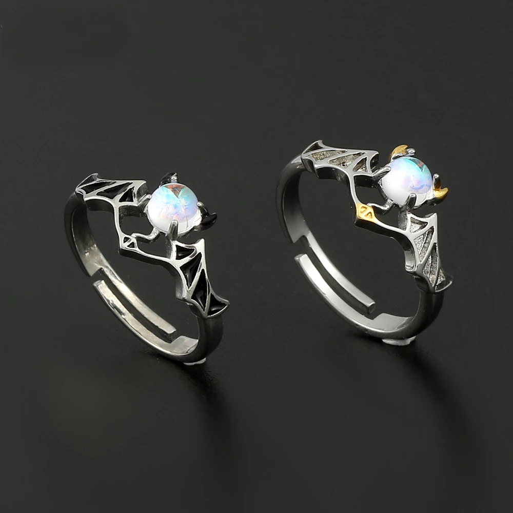 Statement Couple Rings Demon and Angel Fashion Lovers Rings Gift Items Simple Adjustable Ring Women Accessories Men Jewelry