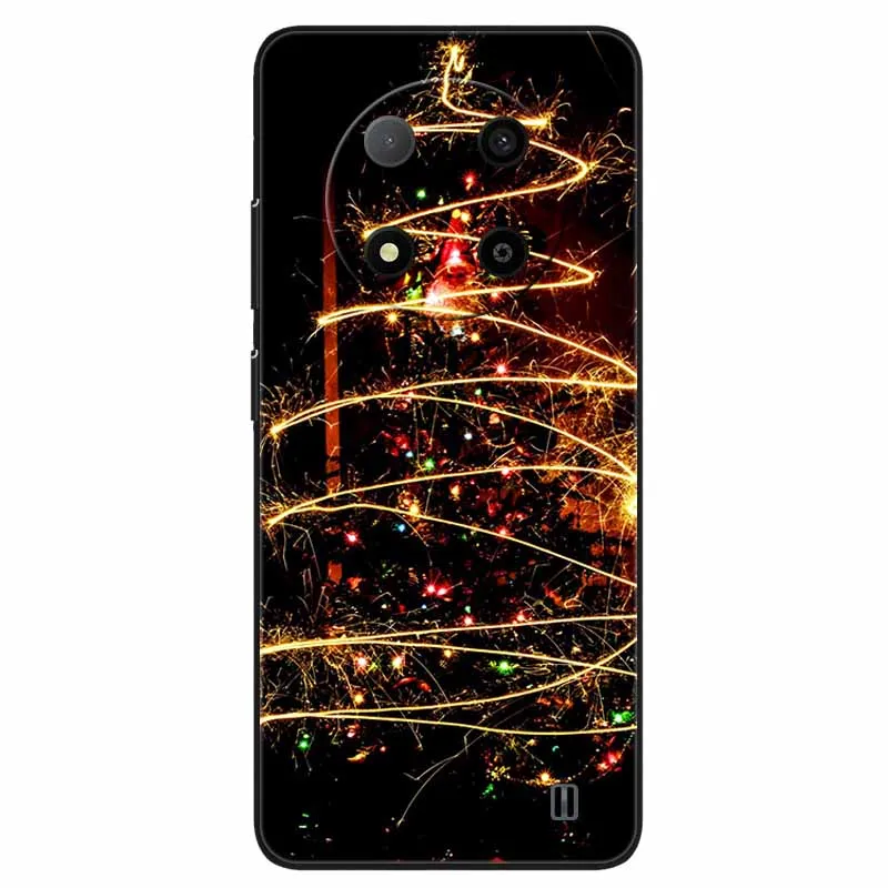 Рождественские чехлы для телефонов ZTE Blade A73 5G силиконовый мягкий бампер из ТПУ