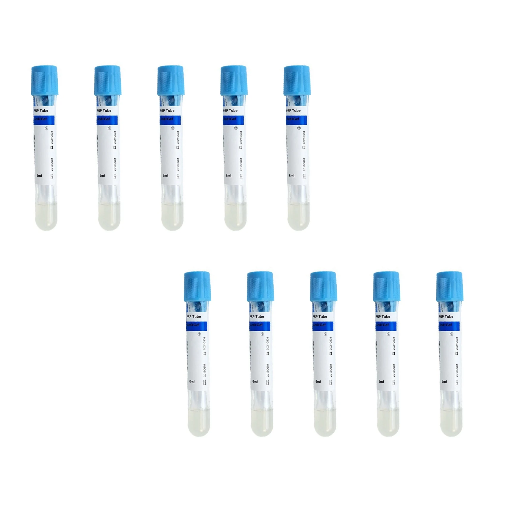 

10X 10Ml Acid Gel Bottom Negative Pressure Plastic Tube Platelet Plasma Collection and Measurement Tube