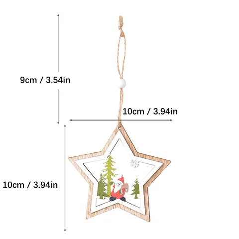 Деревянное украшение в виде снежинки для подарка, маленькие подвески для рождественской елки, полые украшения из натурального дерева