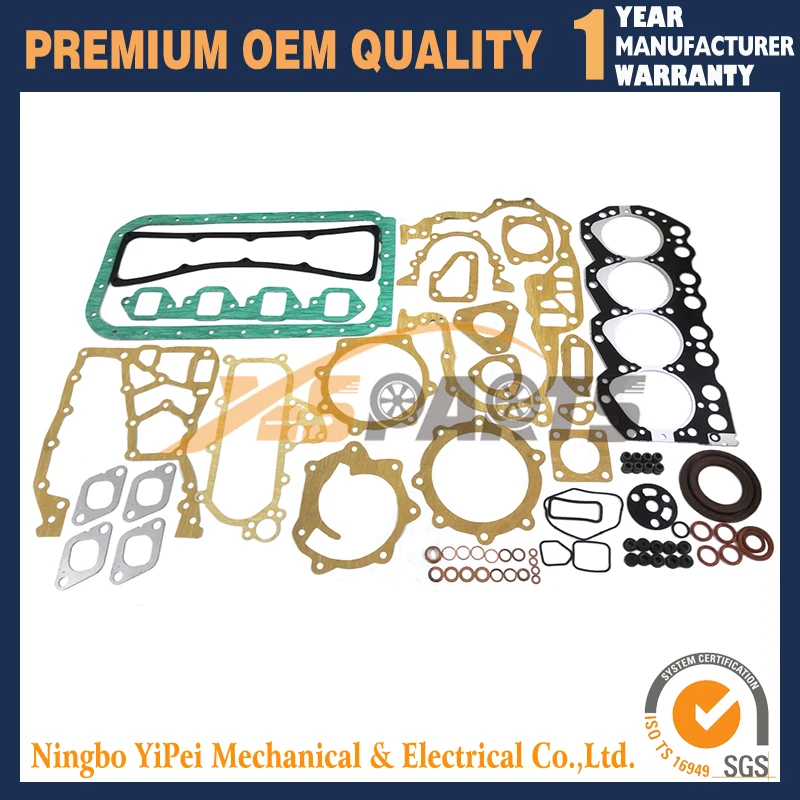 Комплект для ремонта двигателя QD32 для комплекта гильз цилиндра Nissan QD32T с полной прокладкой. (art.: 3920cd1e7ef30) - 3920cd1e7ef30