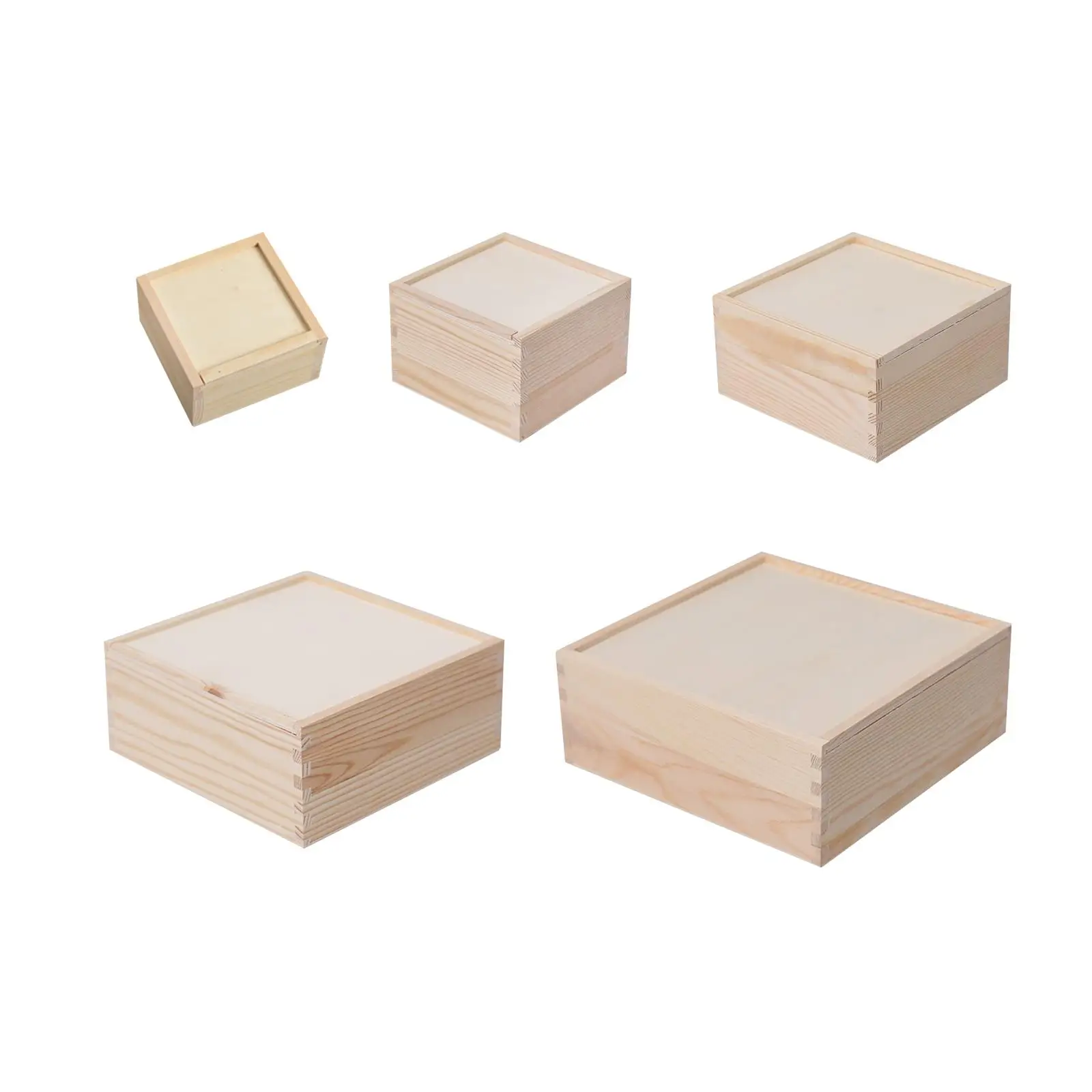 Деревянная коробка для хранения подарочная декоративная с выдвижной крышкой