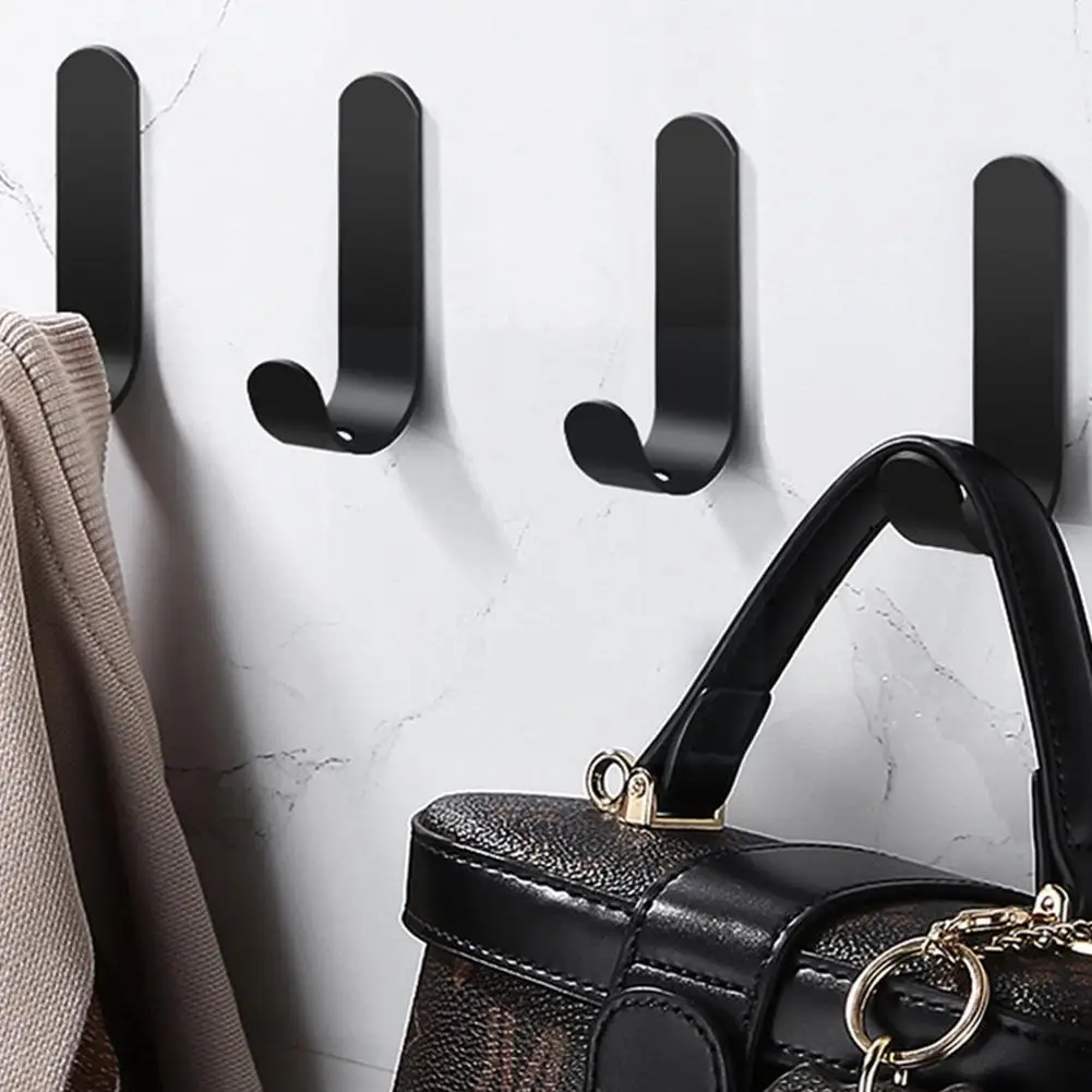 

1 Pcs Self Adhesive Hooks Heavy Duty Steel Wall Hooks Waterproof Sticky Hooks For Hanging Bathroom Towels Keys U9o4