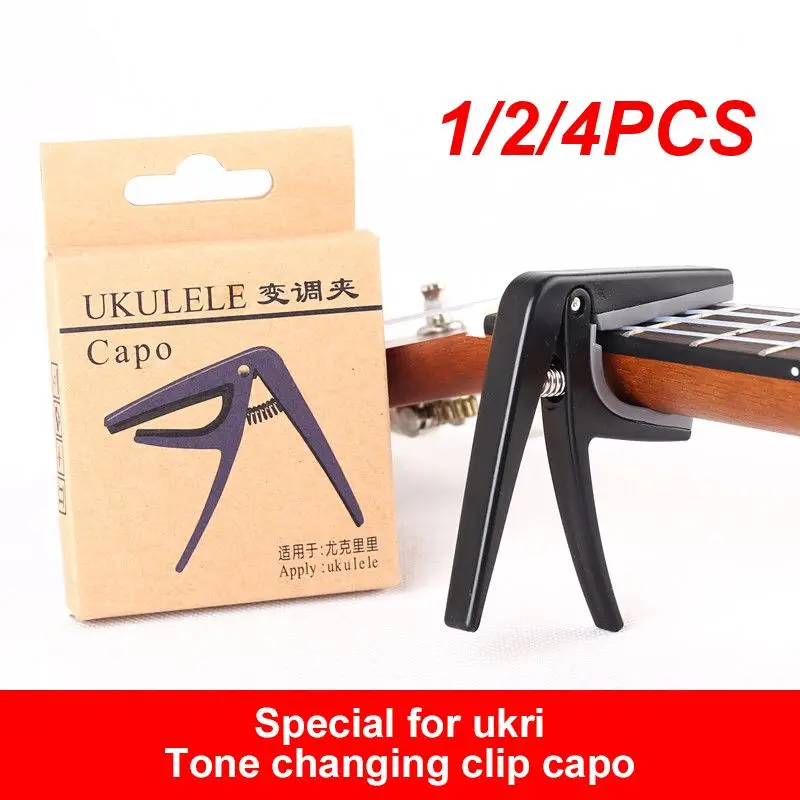 

1/2/4PCS Professional Ukulele Capo Single-handed Quick Change Ukelele Capo 4 Strings Hawaii Guitar Capos Guitar Parts &