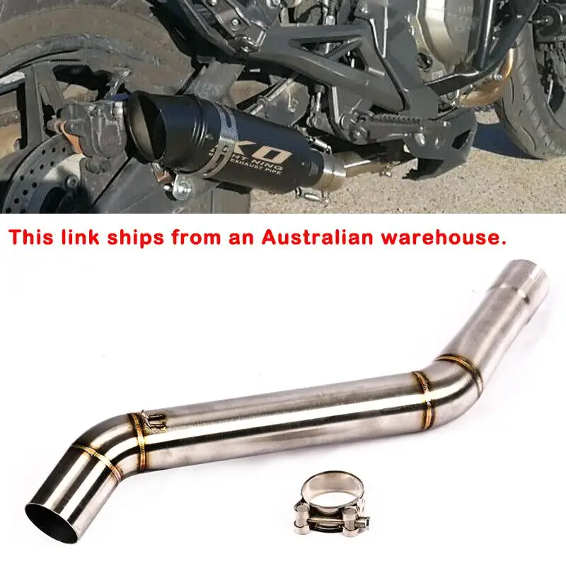 

51MM Mid Link Pipe For CFMOTO NK400 650NK Motorcycle Exhaust Pipe Escape Muffler Stainless Steel Connect Tube Slip On All Year
