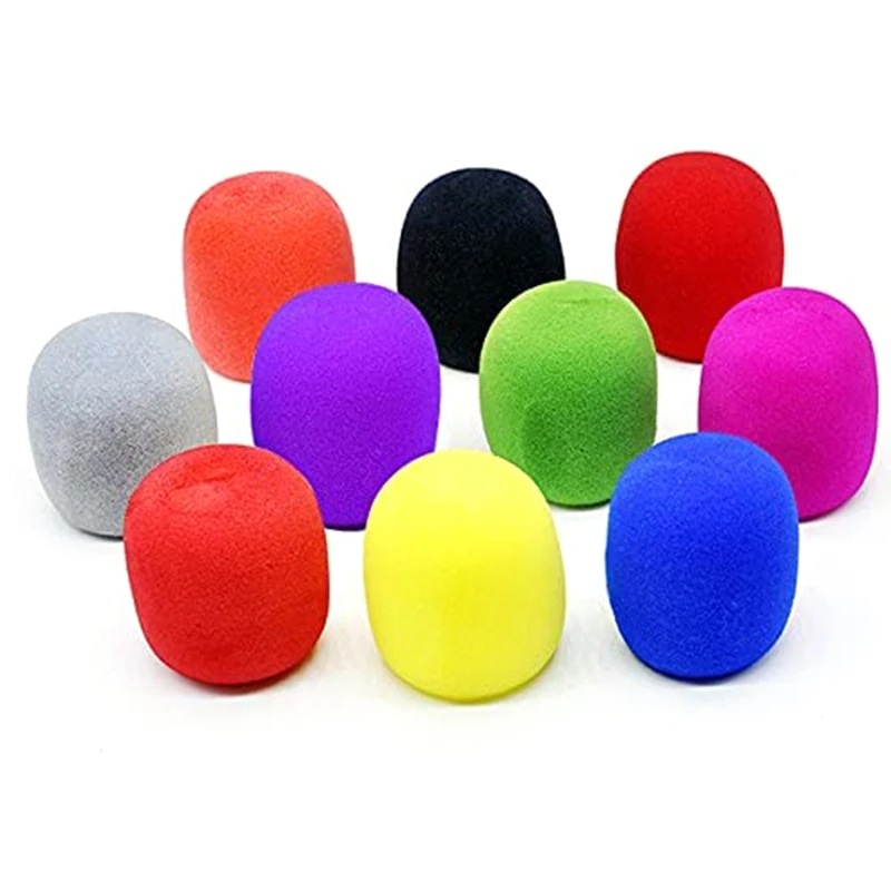 

New 20Pcs Microphone Windscreen,Colorful Microphone Covers, Headset Windscreen,Mic Foam Covers For Variety Of Headset