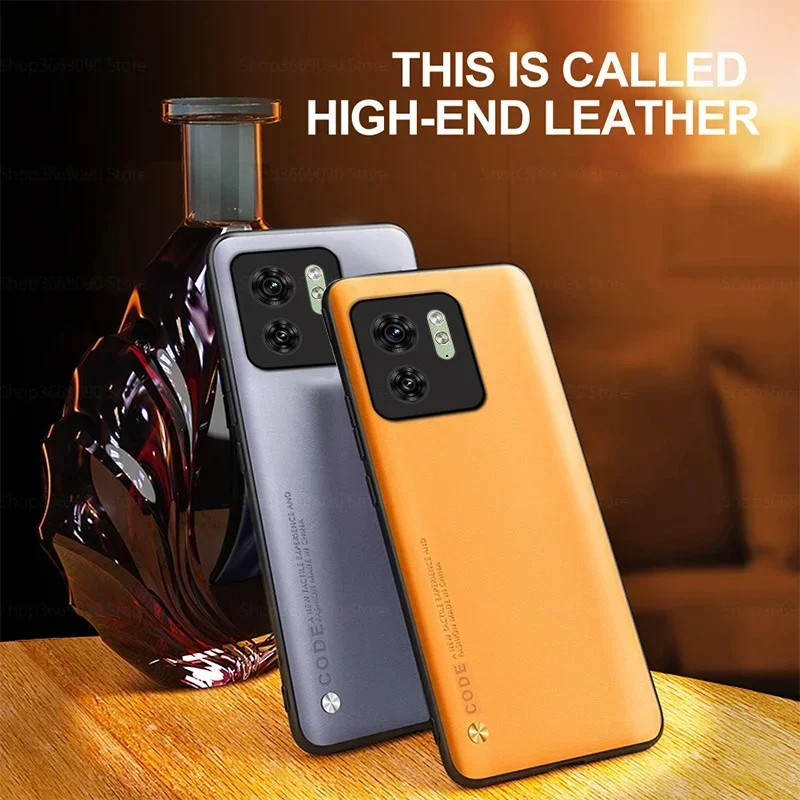 Однотонный Кожаный противоударный защитный чехол для Motorola Edge 40 Edge40 мягкая