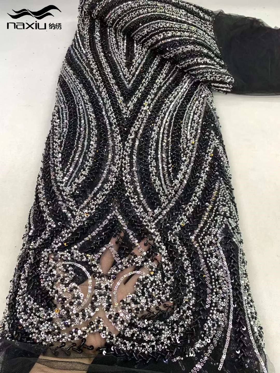 Madison африканская кружевная ткань 2024 высокое качество модные нигерийские бусины