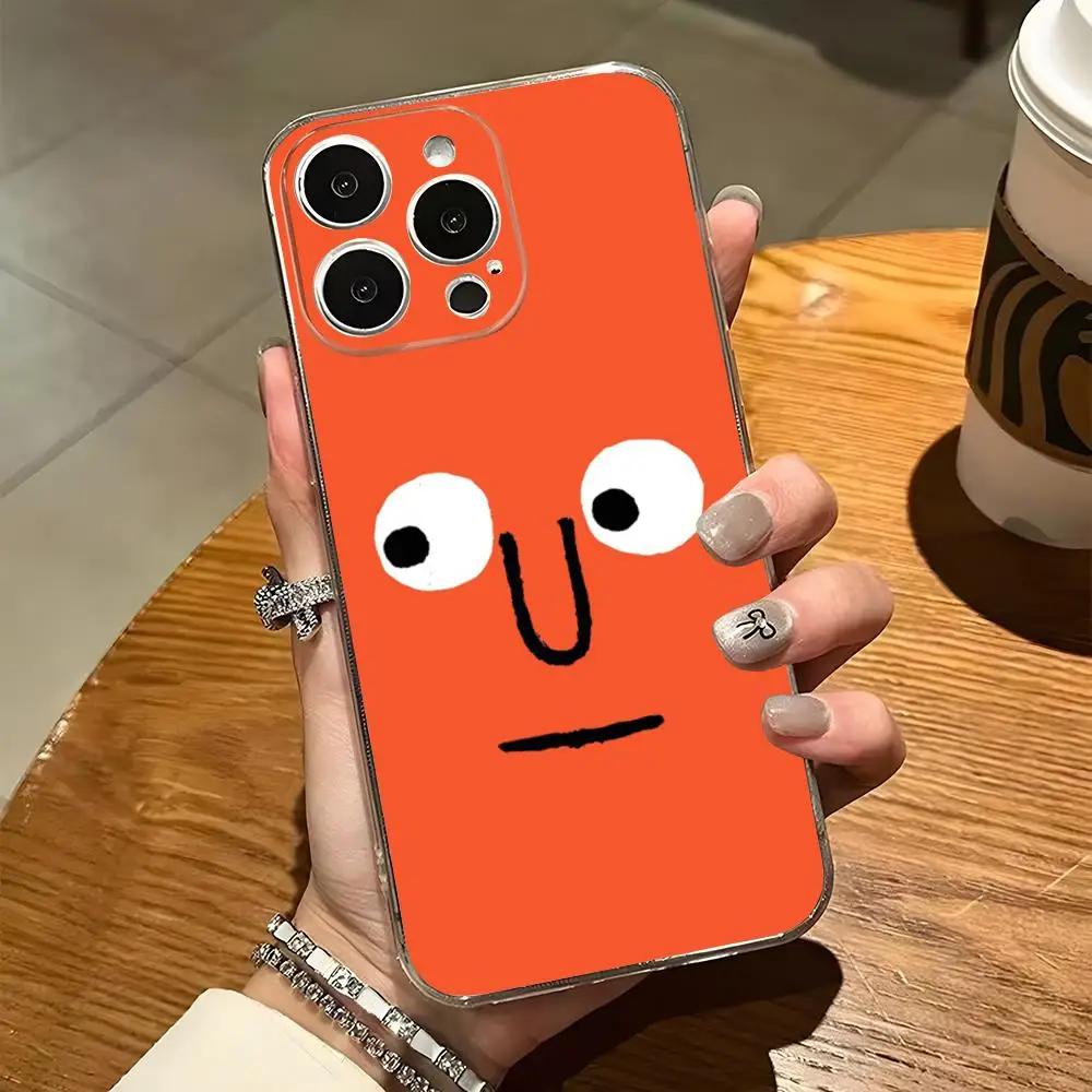 Забавный чехол для телефона J-Jean Jullien Art Iphone 15 Pro Max 14 Plus 11 12 Mini 13 7 8 X XR XS SE прозрачная