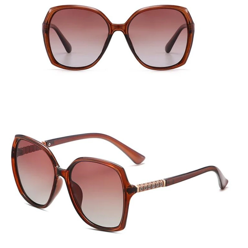 

2022 Casual fashion new eye protection polarized sunglasses large frame women's fashion sunshade anti-radiation glasses