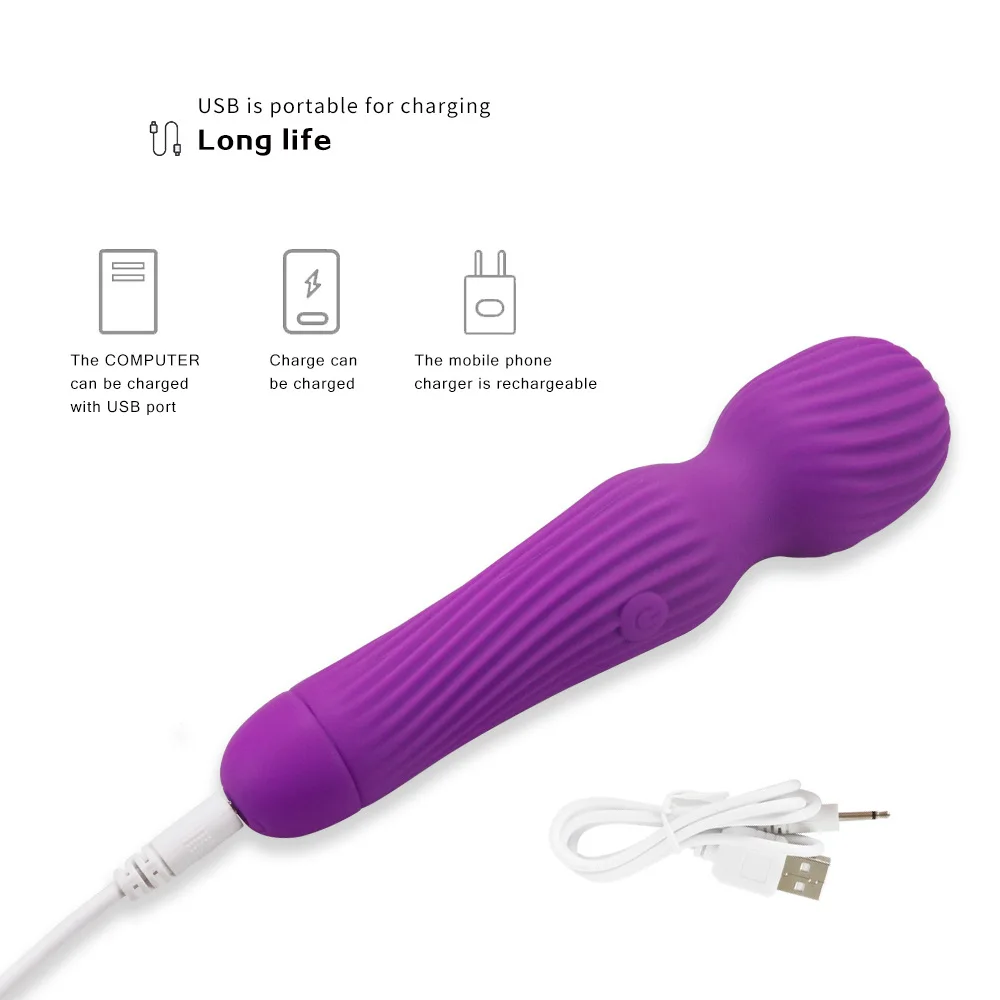 Powerful Clitoris Vibrators USB Recharge Dildo AV Vibrator Massager Sexual Wellness Erotic Sex Toys for Women Adult Products |