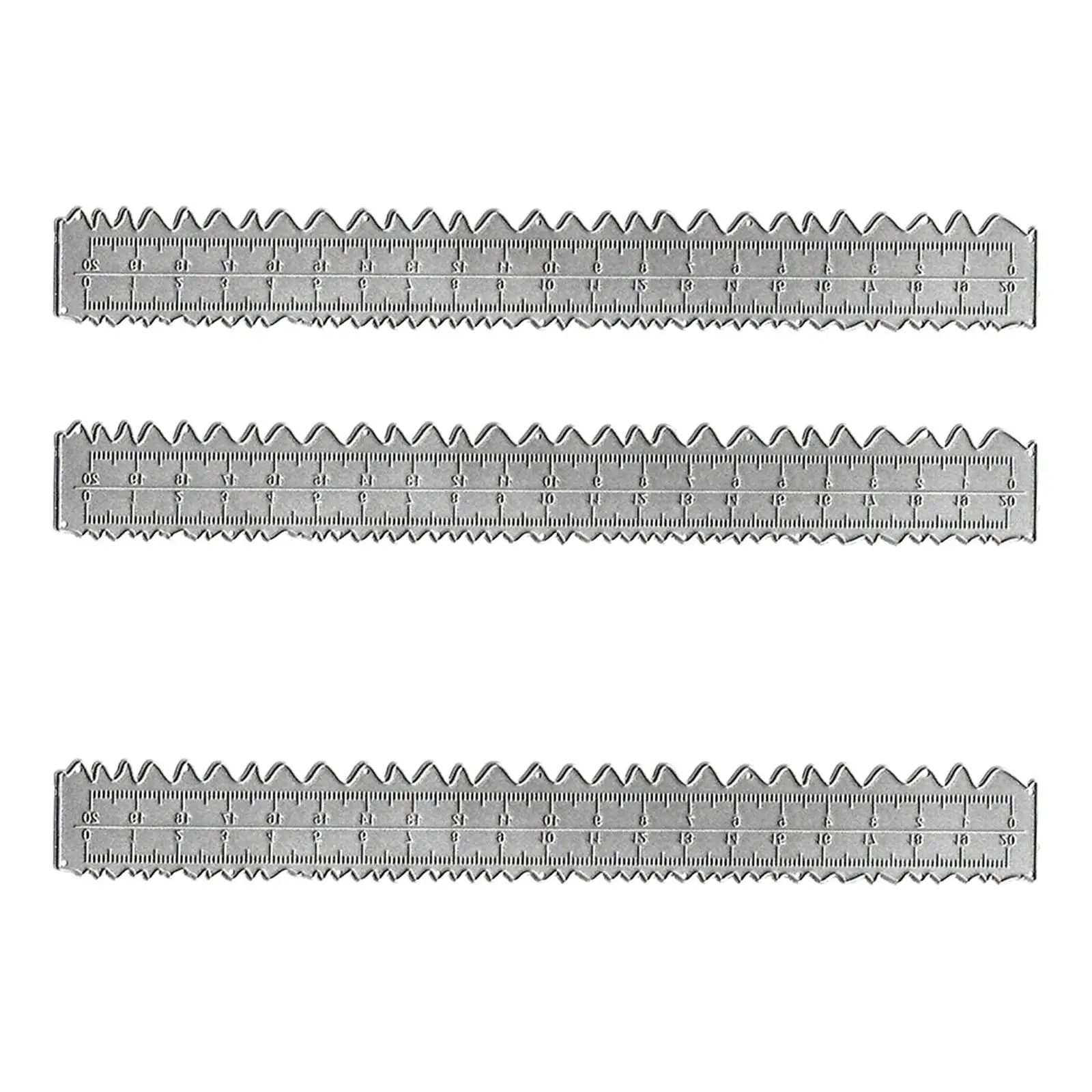 

3 Pieces Paper Tearing Ruler Metal Paper Ripper Tool for Scrapbooking Office