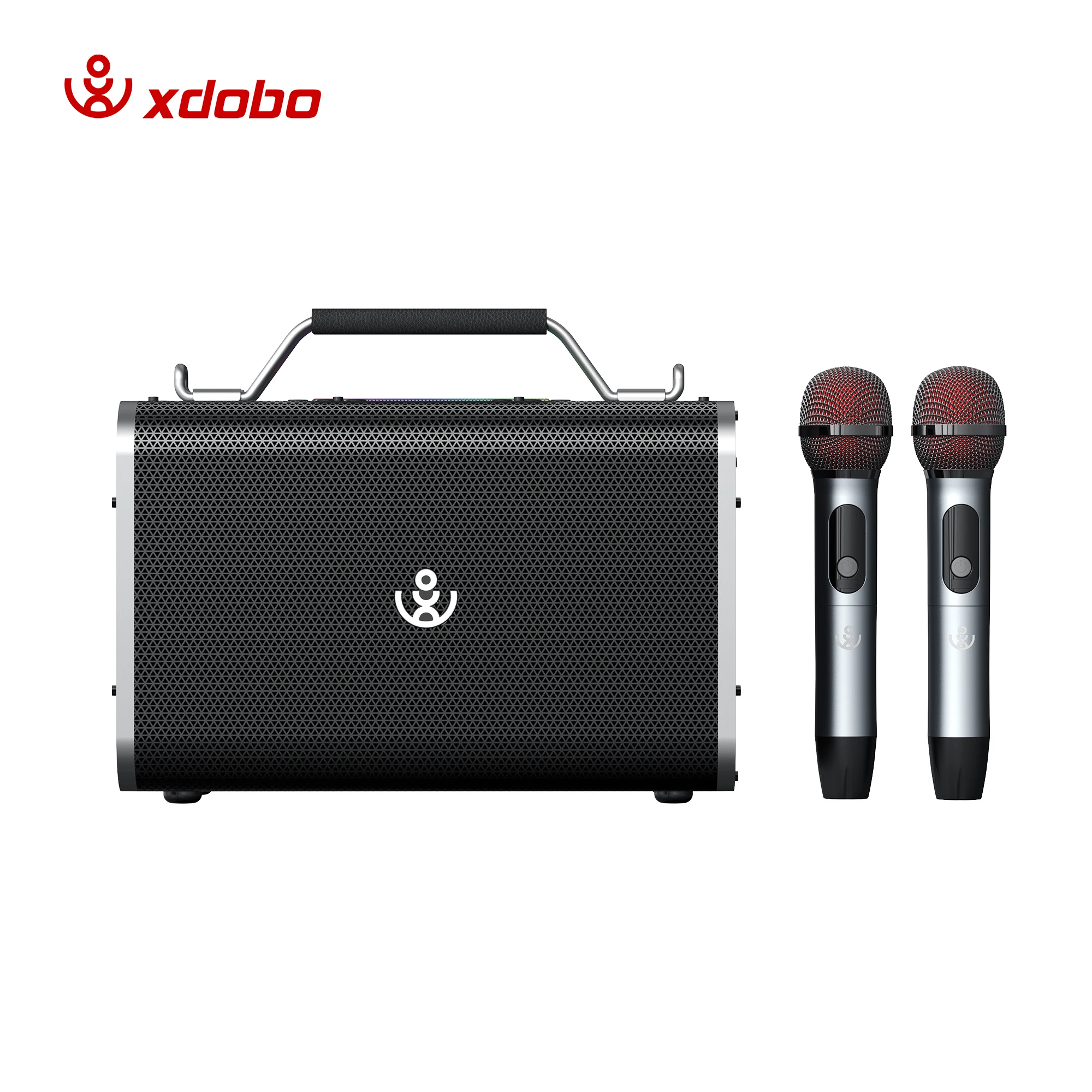 Фото Портативная колонка XDOBO BMTL Bold Pro 200W с мощным звуком, глубокими басами, беспроводная, для вечеринок на открытом воздухе и караоке, с 2 микрофонами для караоке. №5