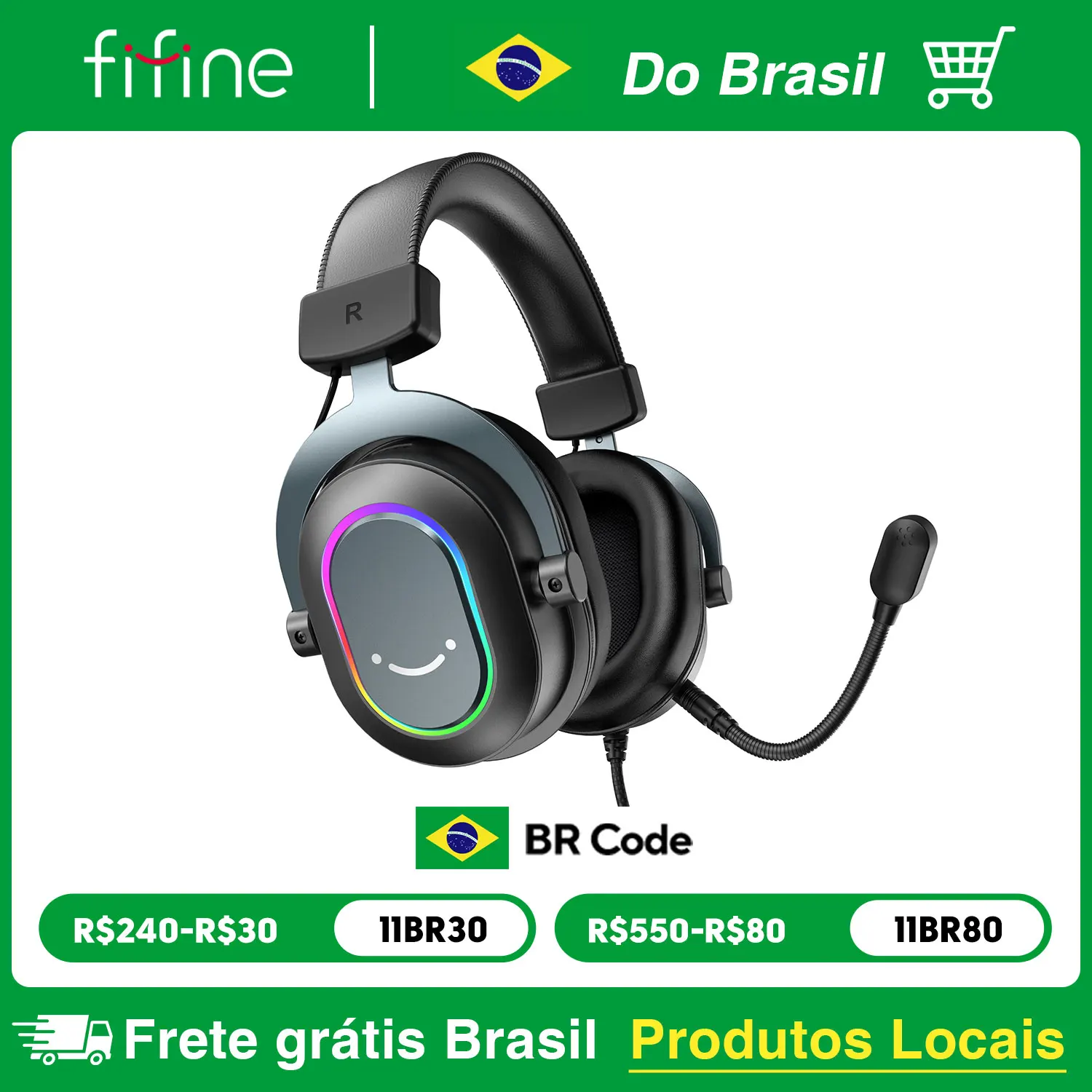 Игровая USB-гарнитура FIFINE с объемным звуком/линейным управлением 7 1/режим EQ