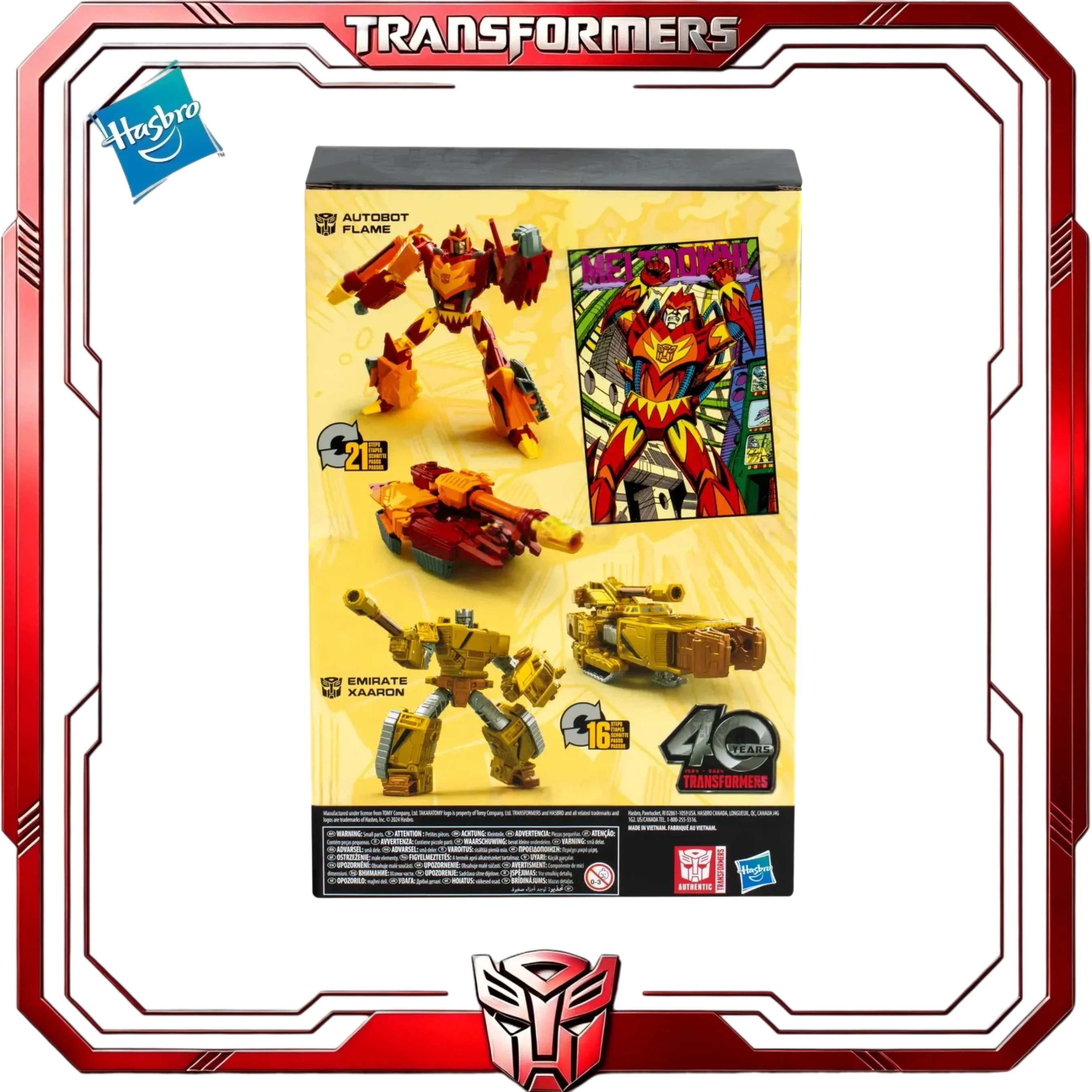 В наличии: Трансформеры Emirate Xaaron Autobot Flame, набор из 2 фигурок-танков, коллекционная игрушка Hasbro к 40-летию комиксов (art.: 3920db02ebe03) - 3920db02ebe03