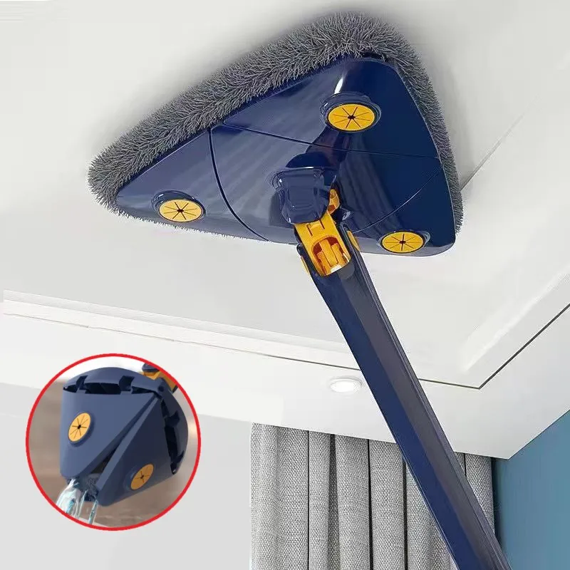 

Walls To Cleaning Mop Window Clean 360° Mop Cleaning Broom Squeeze Floor Rotating Ceilings Triangular Mop Washing Rotary Mops