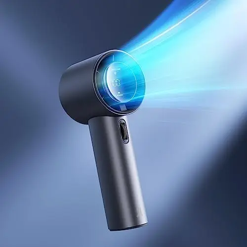 

Портативный ручной вентилятор, Регулируемый мини-вентилятор с скоростью (1-100), перезаряжаемый Персональный вентилятор с аккумулятором 5000 мАч и металлическим корпусом, Digital D