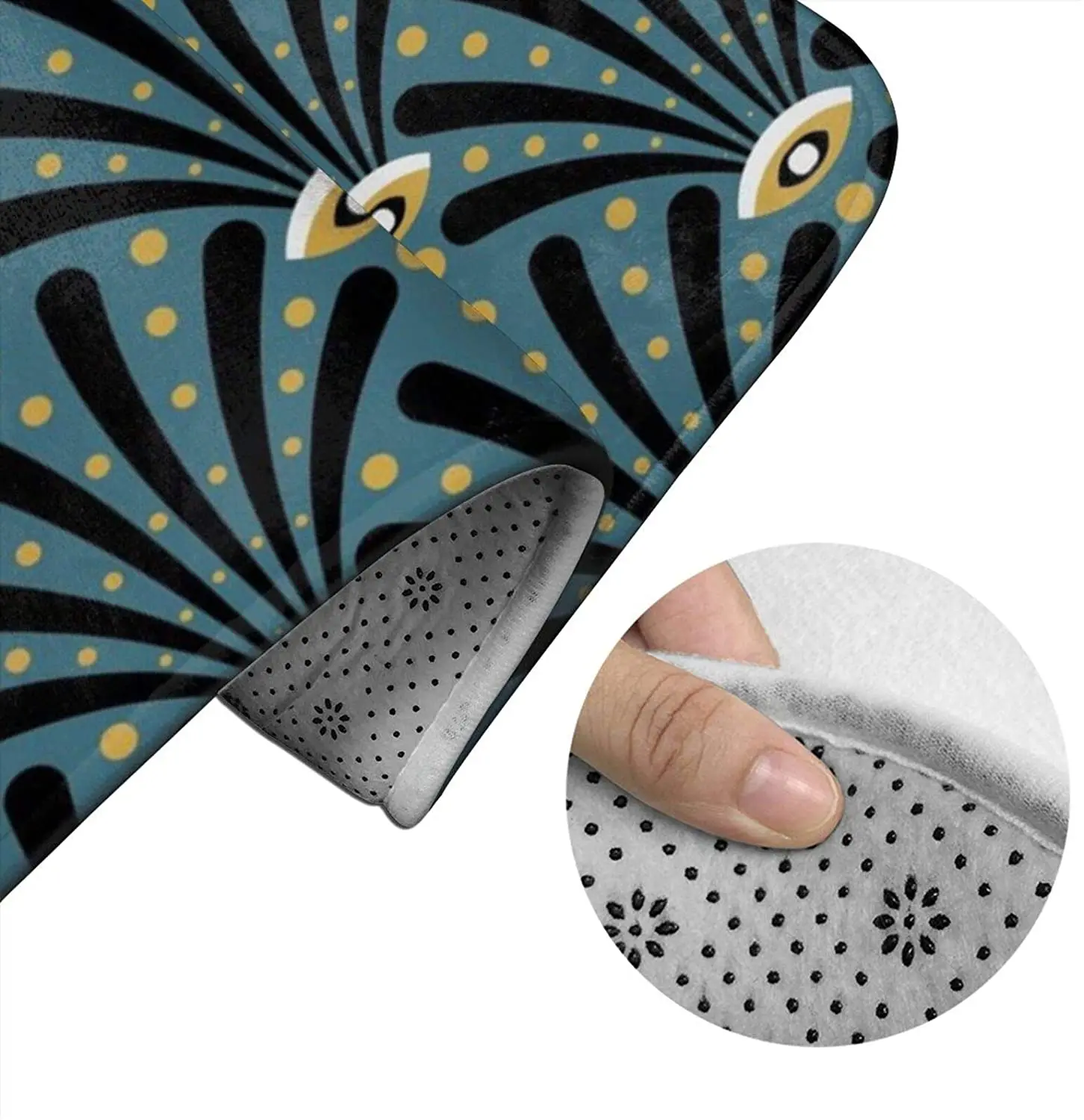 

Art Deco Eyes Bathroom Mat Sets 3 Piece Set Rugs Memory Foam Mat Set Toilet Seat Cover Bath Mat Lid cover