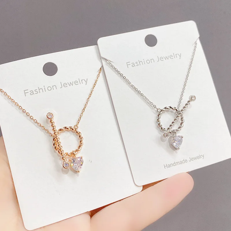 

Wholesale Necklace Korean Simple Personality Elegant Heart Choker Chain Female Trendy Fashion Ornament