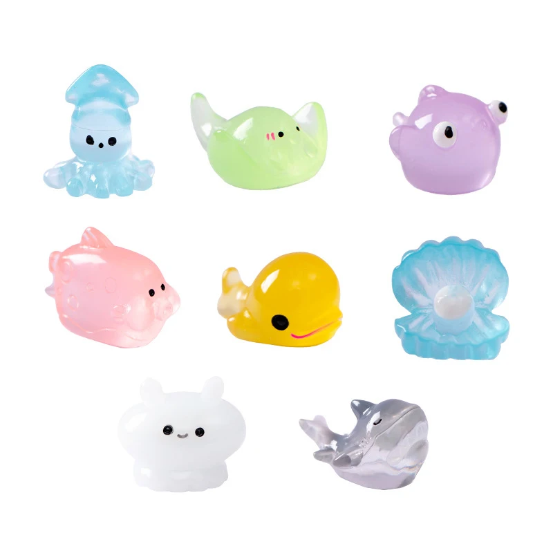 Мультяшный светящийся орнамент мини кулон в виде животного микро садовый