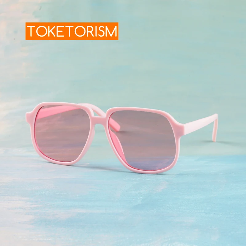 

Toketorism New Fashion Pilot Women's Sunglasses Pink Glasses Big Frame UV400 Gafas Oculos De Sol 35031