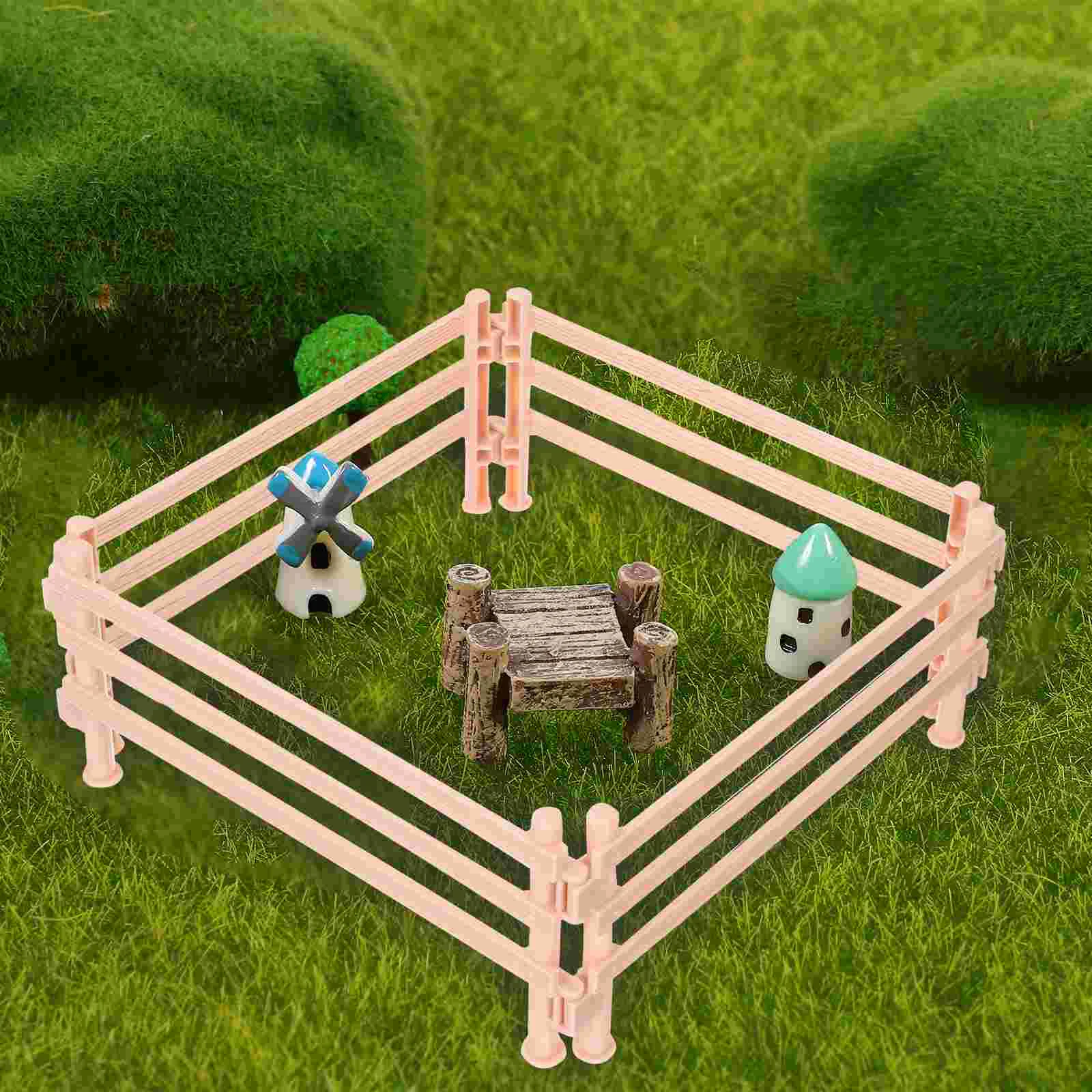 

40pcs Mini House Fence Models Sand Table Fence Accessories Kids DIY