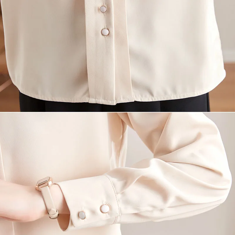 Женская рубашка модная однотонная элегантная офисная женская на пуговицах