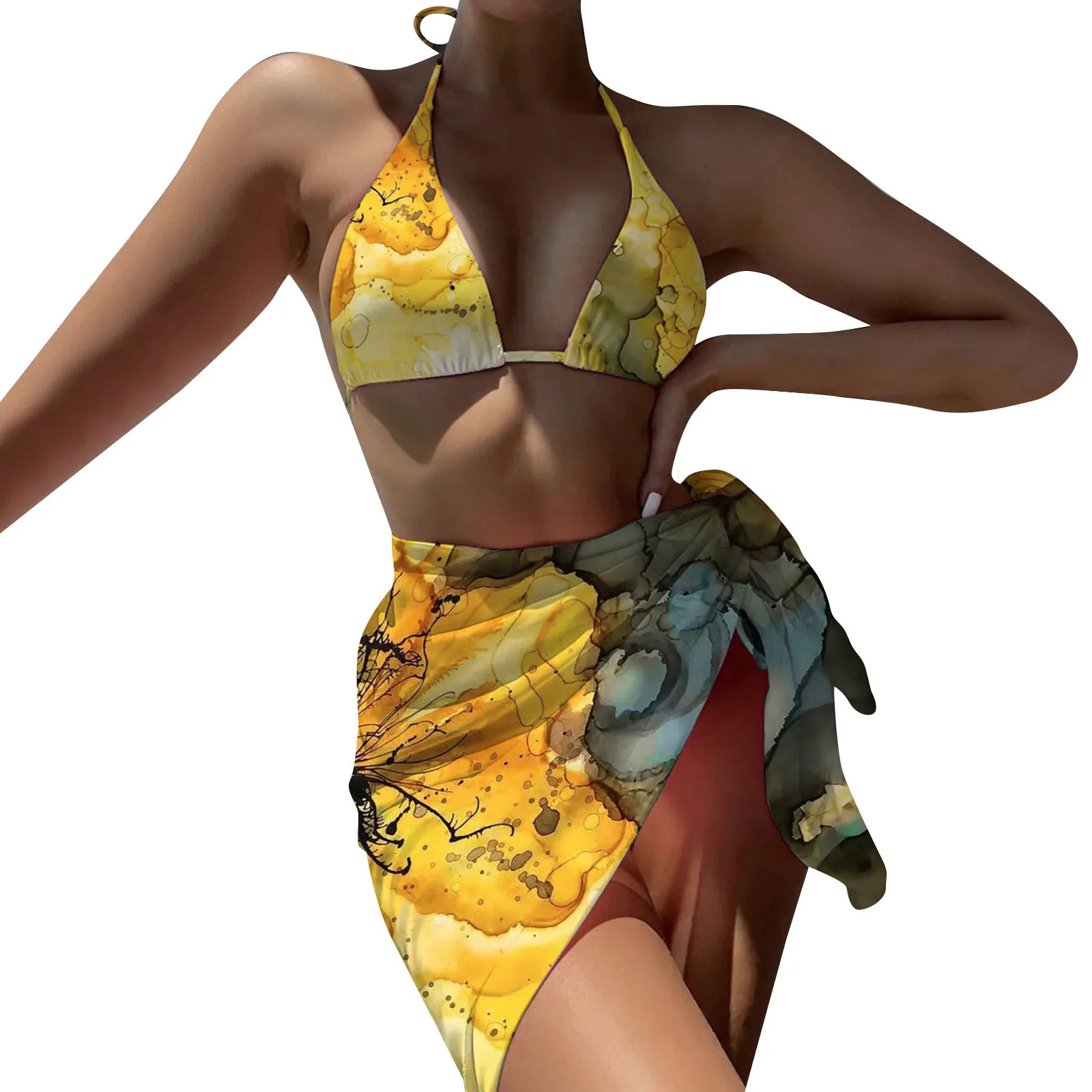 

& Beachwear Push Up Three Color Swimsuit Swimsuit Piece Skirt 3pack Bikinis Tie Bikini Beach Side Swimwears Thong swimsuit
