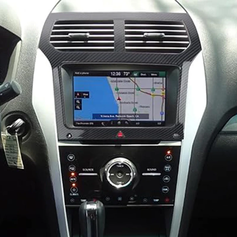 Фото Для Ford Explorer 2011-2019 красочная средняя консоль навигация GPS рамка декоративная крышка отделка Стайлинг автомобиля №4