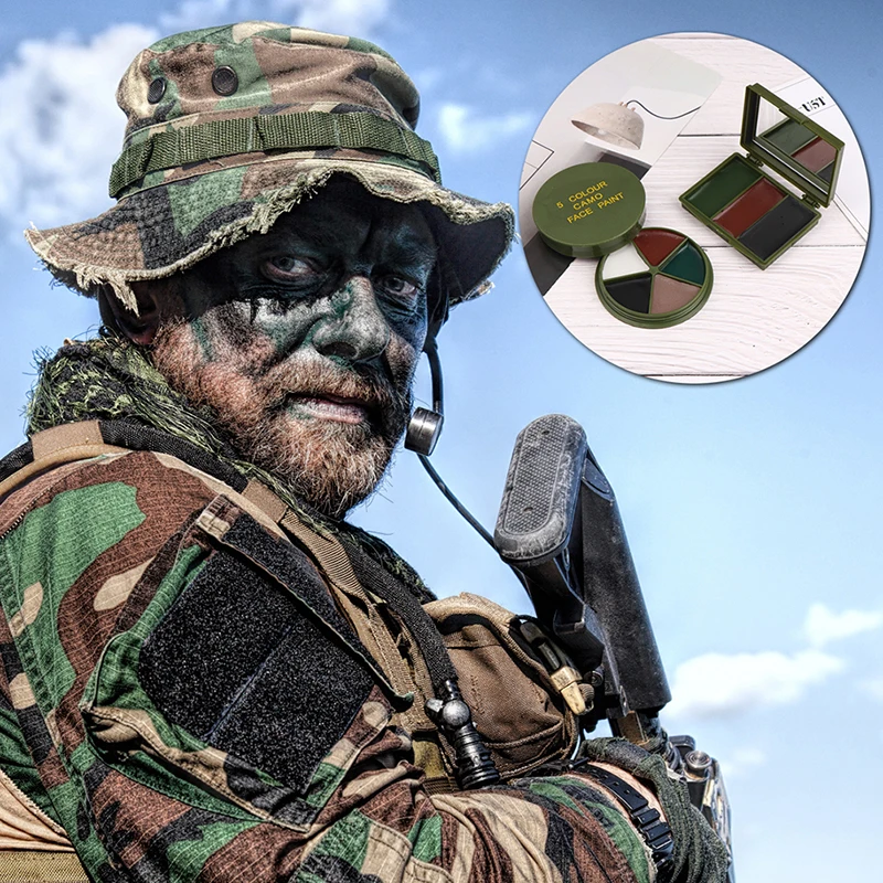 

Camouflage Face Paint Suit CS Field Army Fans For Hunting Art Activities 3/5 Color Cosplay Palette Hunting Shooting Painting