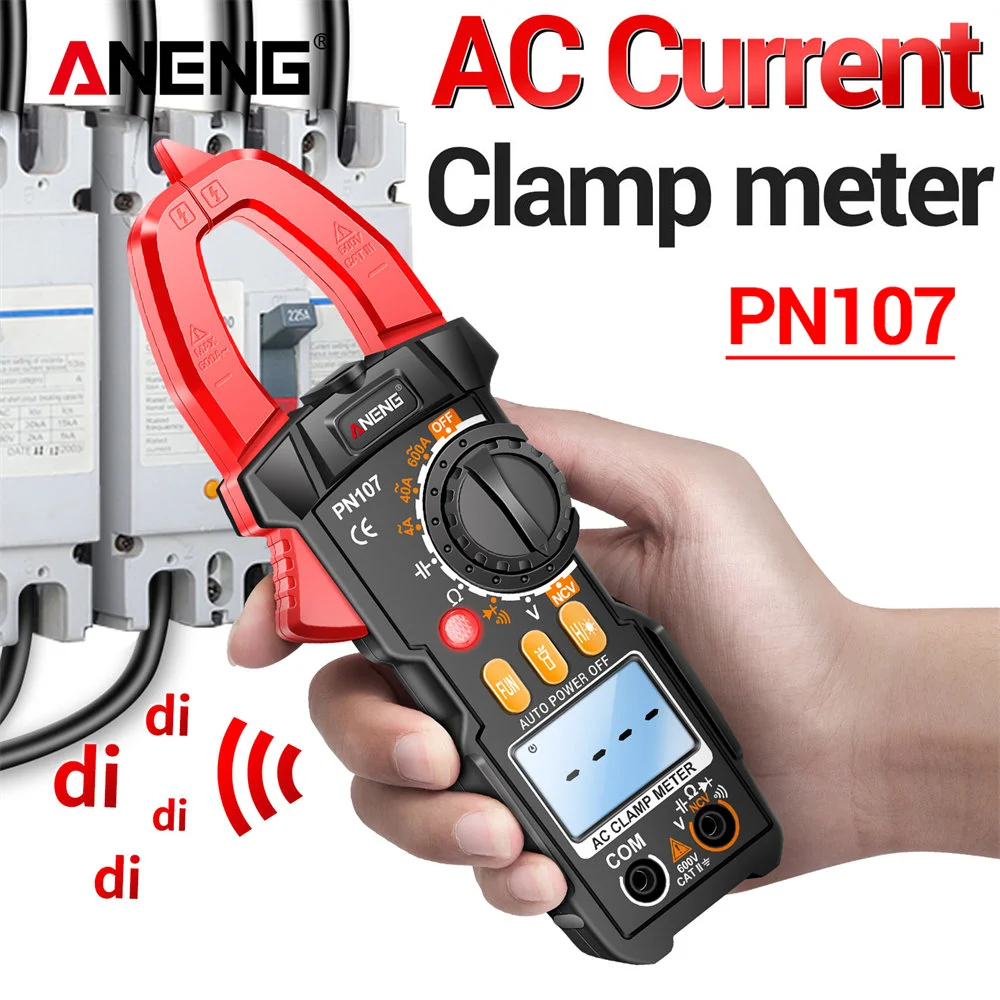 ANENG PN106/ PN107 Digital 4000 Counts Clamp Meter Screen 600A 600V AC/DC Voltage Multitester Diode Buzzer Test Electrical Tools