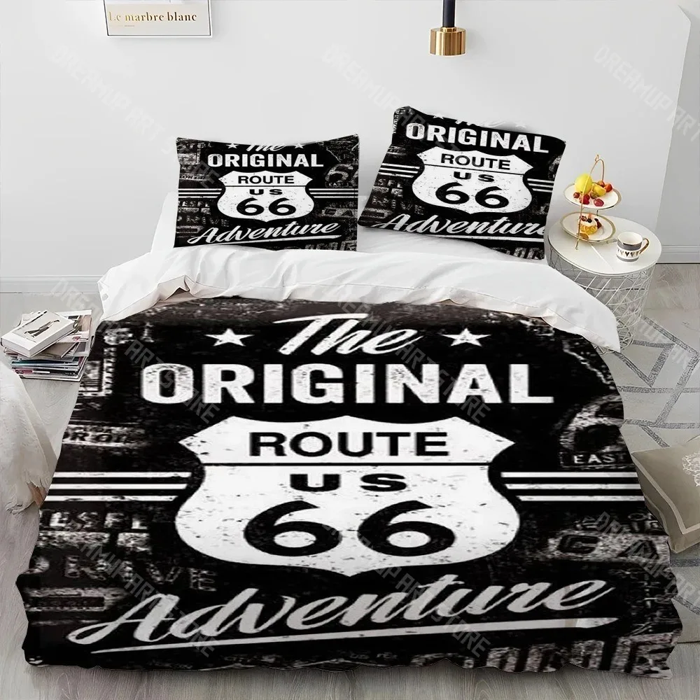 Фото 3D-принт Historic Route 66, Mother Road, Комплект постельного белья с одеялом, Комплект пододеяльников, пододеяльник, Комплект постельного белья размера Queen King №3